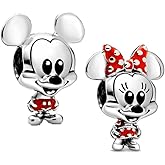 MICOO 925 Sterling Silver Clip Cubic Zirconias Beads Charms for Bracelets and Necklace,2pc Double Gifts for Mums, Couples and Sisters