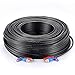 Loocam 300ft All-in-one BNC Video and Power Cable for CCTV Security Camera,Extension Coaxial Cable with BNC Video and Power Connectors Copper Braid Shielded Wire for Surveillance Camera System(black)