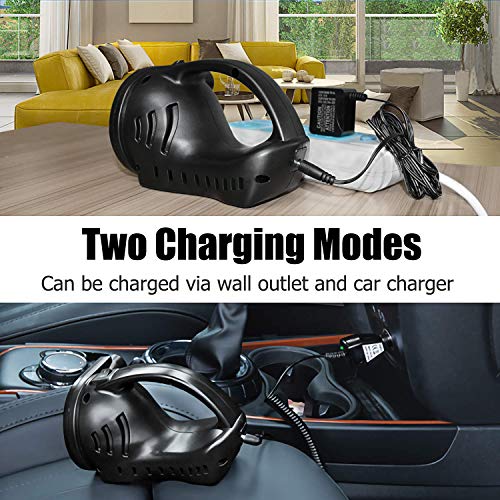 Vansky Electric Air Pump, 3 Nozzles Rechargeable Inflator Deflator with Handle for Air Yoga Ball, Air Mattress, Pool Floats and More - Thumbnail 3