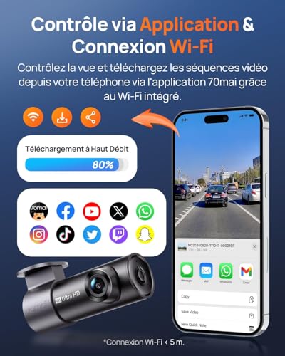70mai M310 Plus 4K Mini WiFi Dash Cam
