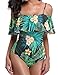 ARKRIR Women's Shoulder Belt Personalized Print Sexy Beach Or Party One-Piece Swimsuits