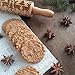 Wood Rolling Pins for Baking Embossed Professional Dough Roller for Cookies with Patterns(16.9