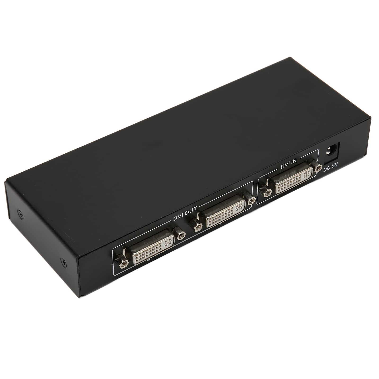 Bewinner 2 Ports DVI Splitter Adapter, 4K Lossless DVI 1.3 Splitter 1 in 2 Out Dual Monitors Distribution Duplicator, DVI Video Splitter for PC Laptop DVR Projector HDTV