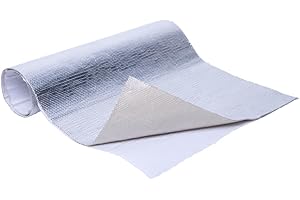 HiwowSport Aluminized Heat Shield Thermal Barrier Adhesive Backed Heat Sleeve (10'' X 24'')