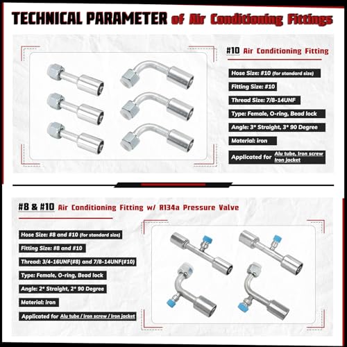 25PCS Air Conditioning Hose & Fitting Kit, Universal Air Conditioning Extended Length photo 10