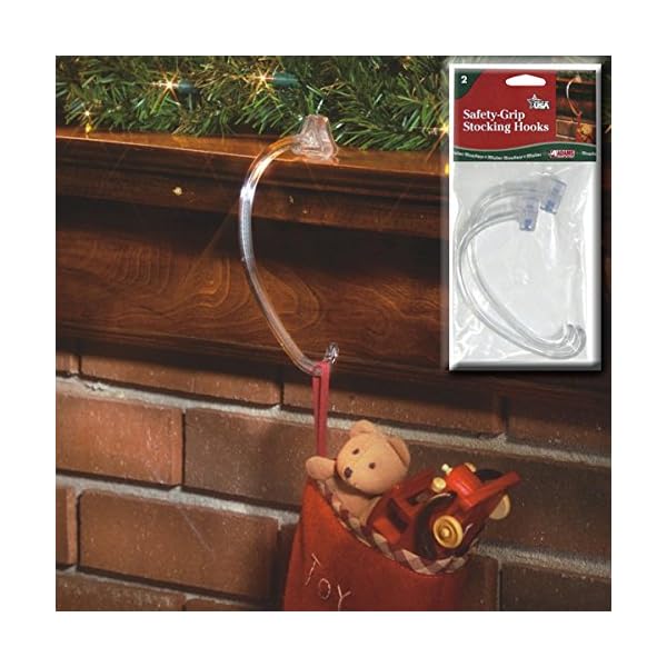 Adams Christmas 5730-06-1240 Safety Grip Stocking Hook, 2-Pack
