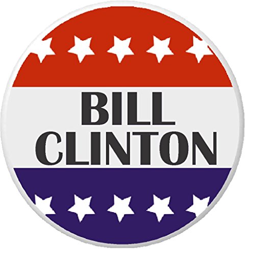 Bill Clinton Red White Blue Stars 1.25
