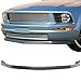 IKON MOTORSPORTS, Front Bumper Lip Compatible with 2005-2009 Ford Mustang V6, Unpainted Black Lower Chin Front Lip Splitter Protector PU Polyurethane, 2006 2007 2008