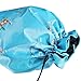 Wrapables Beautiful Embroidered Silk Travel Bag for Lingerie & Shoes - Sky Blue