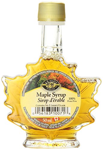 L B Maple Treat 50ml/1.69fl oz Leaf Glass Bottle L B Maple Treat Canada #1 Light Maple Syrup