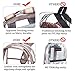ibeacos Heavy Duty Clear Backpack Stadium Approved Transparent Bookbag See Through Backpack Fits 15 Inch Laptop for Adults Women Men Colloge Work Travel,Rose Gold