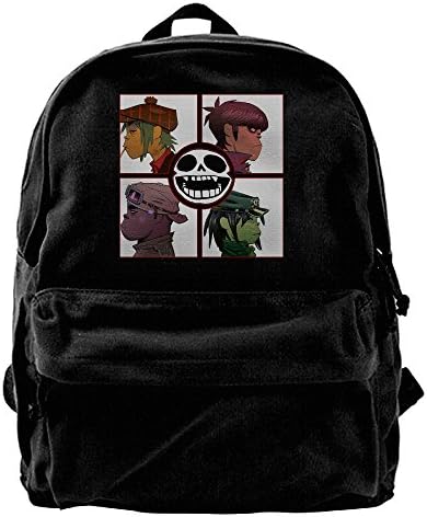 GeGe6 Gorillaz Demon Days Unisex Canvas Backpack Laptop Rucksack