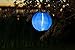 Allsop Home and Garden 29614 Soji Original 10â€ Round LED Outdoor Solar Lantern, Handmade with Weather-Resistant UV Rated Nylon, Stainless Steel Hardware, Auto sensor on/off, Chinese Style Globe Light, Blue (1-count)