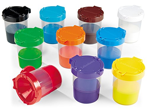 Lakeshore No-Spill Paint Cups - 10-Color Set