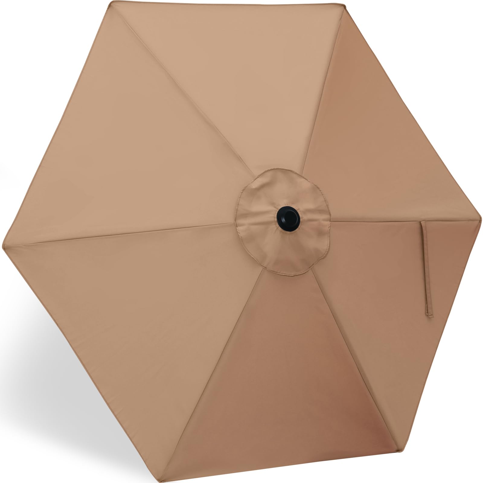 Photo 1 of ABCCANOPY 7.5ft Outdoor Umbrella Replacement Top Suit 6 Ribs (Tan)