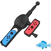 EJGAME Fishing Rod Compatible with Nintendo Switch/OLED,Fishing Game Kit for Switch Legendary Fishing/Fishing Star World Tour/The Strike - Championship Edition