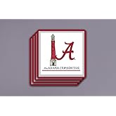 University of Alabama Crimson Tide Set of 4 Beverage Coasters by Magnolia Lane- Absorbent Ceramic Stone Coasters- Ideal for Students, Alumni and Everyday Fans- Show Your Sec Ncaa Team Spirit