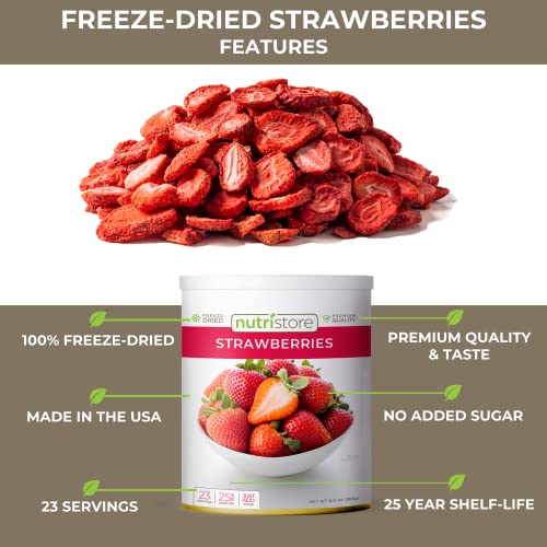 Nutristore Freeze Dried Strawberries 100 Natural, Healthy Fruit