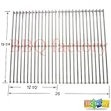 bbq factory JCX612 Replacement Stainless Steel Cooking Grid Set of 2 for Select Gas Grill Models By Brinkmann, Charmglow, Turbo, and Others