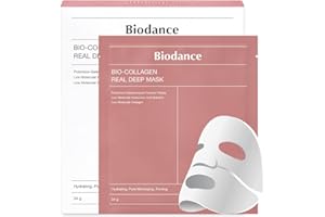 BIODANCE Bio-Collagen Real Deep Mask, Hydrating Overnight Hydrogel Mask, Pore Minimizing, Elasticity Improvement, 34g x4ea