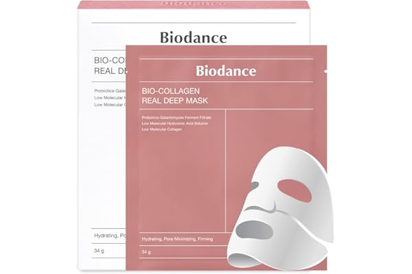BIODANCE Bio-Collagen Real Deep Mask, Hydrating Overnight Hydrogel Mask, Pore Minimizing, Elasticity Improvement, 34g x4ea