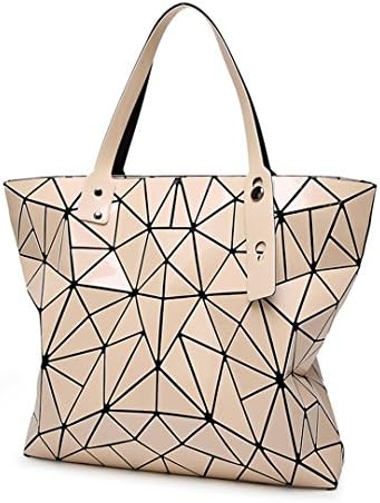 Matte Women Baobao Bag Geometry Sequins Mirror Plain Folding Shoulder Bags Handbag Casual Tote Bao Bao Bucket Bolsa Female Style 2 Pink