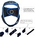 WAKI HOME Anti-Snoring CPAP Chin Straps & Jaw Support Belts - Natural Sleep,Instant Relief - Adjustable Velcro - Non-Sliding Off - Comfortable Breathable Fabric - Stop Snoring CPAP Headband (Blue)