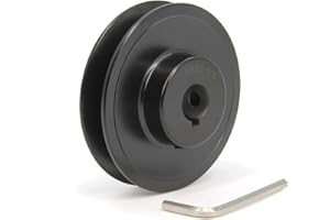 Zeberoxyz AK32 Single Groove Web Sheaves,3.2" OD 5/8" Bore V-Belt Sheave Cast Iron for V-Belt (5/8"Bore-3.2"OD, 1 Groove)