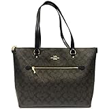 coach women's turnlock tote handbolsa black