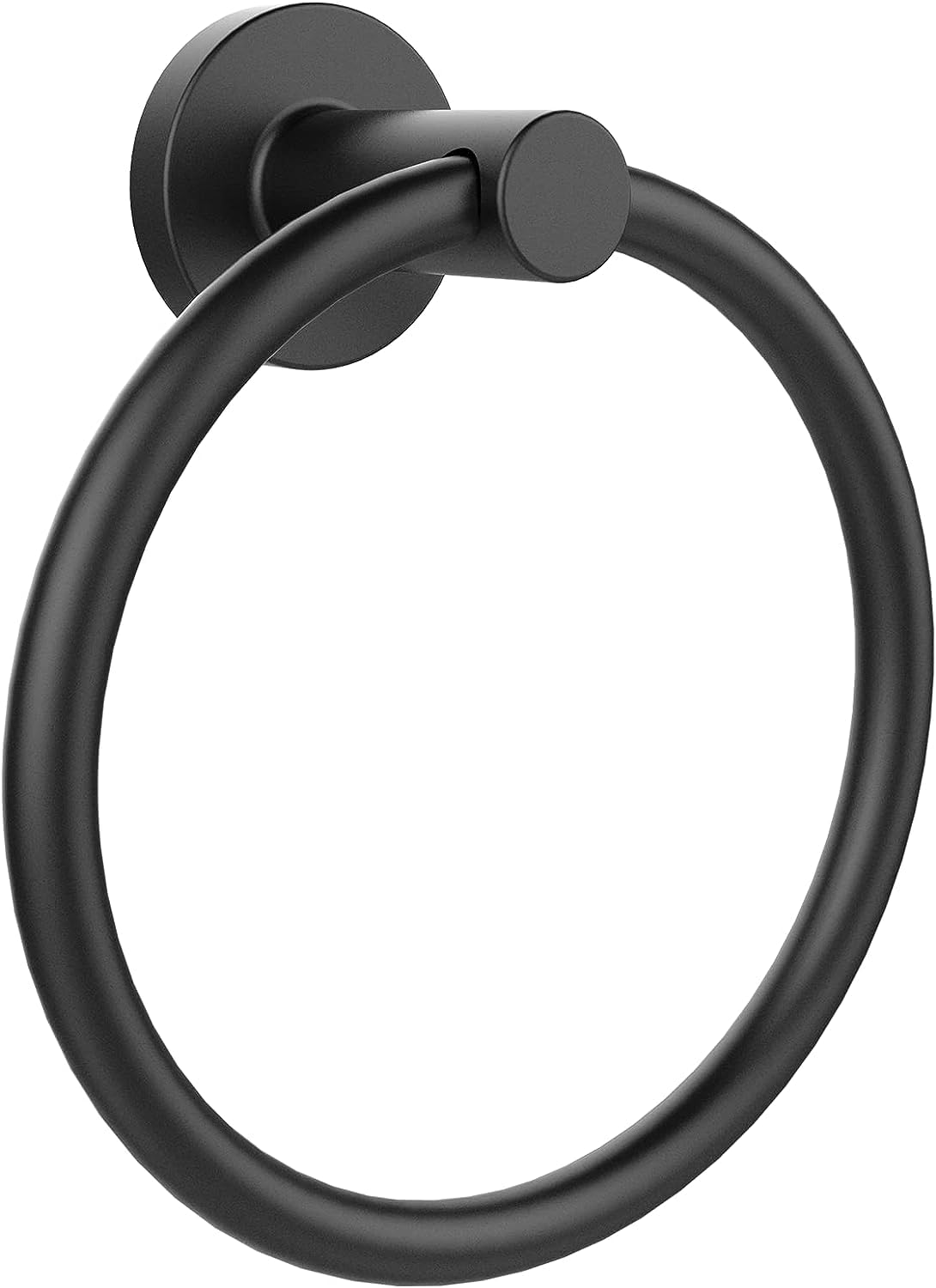 ALAMANIA Stainless Steel Towel Holder Ring16cm(6.3inch) With Fixing kit For Bathroom & Kitchen,Hand Towel Hanging Towel Hanger Wall Mounted(Classic) Contemporary Bath Accessories (Black)