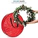 ZOBER Christmas Wreath Storage Container - 30 Inch Wreath Bag for Artificial Wreaths - Dual Zippered Wreath Storage W/Strong, Durable Handles - Red
