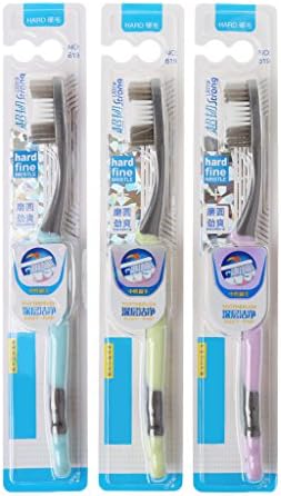 Yziss 1pc Super Hard Bristles Tooth Brush for Adult Remove Smoke Blots Coffee Stains Bristles for Teeth Whitening