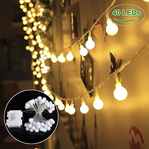 Globe string lights, 40 led waterproof decorative strin…