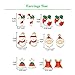 Women Christmas Earring Stud - 12 Pairs Hypoallergenic Christmas Gifts for Teens Girls Cute Festive Earrings Jewelry Set Party Gold-tone