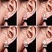 Sterling Silver Cubic Zirconia Stud Earrings Sensitive Ears 5mm