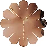 Allereyae Vintage Satellite Chain Y Necklace Gold Long Y Lariat Necklace Vertical Chain Lariat Necklace Minimalist Drop Chain Necklace for Women