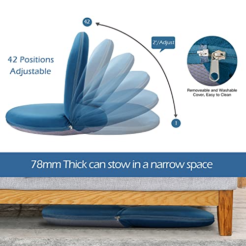 Nnewvante Floor Chair Adjustable Back Support Chair Foldable Meditation