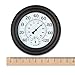 WiHoo 15 Inch Indoor/Outdoor Thermometer with Hygrometer, Stainless Steel Enclosure, Decorative Wall Thermometer for Home, Office, Study Room