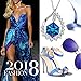 S SIVERY Christmas Necklaces for Women 'Magic Love' Pendant Necklace with Cubic Crystal, Jewelry for Women, Birthday Gifts for Her (Blue)