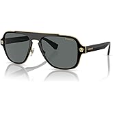 Versace VE2199 MEDUSA CHARM Square Sunglasses For Men +BUNDLE with ACCESSORY EYEWEAR KIT
