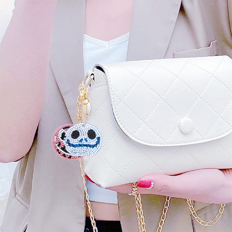 MingSH Diamond Painting Keychain,5 Pack DIY Rhinestone Keyrings Kits for Kids,Full Drill Crystal Cute Keychain Art Craft Key Chain Pendant for Handbag Charms Pendant Gift