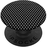 Polka Dot Pattern Black and White PopSockets Adhesive PopGrip