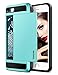 iPhone 7 Case, Vofolen Sliding Card Holder iPhone 7 Wallet Case Cover Secret ID Slot Rugged Protective Hard Shell Skin Flexible Soft TPU Rubber Bumper Hybrid Armor Tough Case for iPhone 7 - Sky Blue