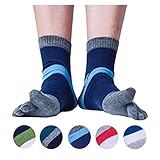 Men's Toe Socks 5 Finger Crew Athletic Running Cotton Pack of 5