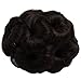Beauty Angelbella Hair Buns Synthetic Natural Curly Chignon Hairpieces Updo Clip in/on Plastic Comb Elastic Bride Donut Wig For Women(Dark Brown)