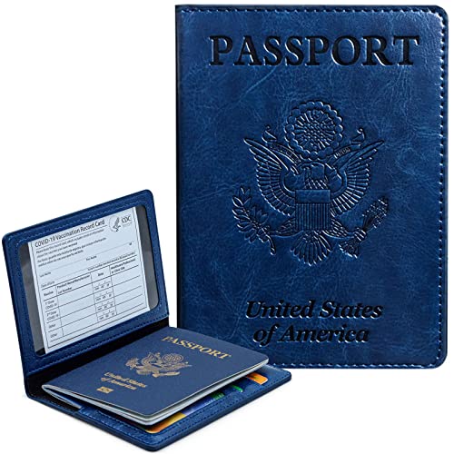 Passport Cover Wallet Holder Rfid Blocking Leather