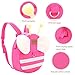 Vox Baby Girl Backpack Cute Cartoon Backpack with Leash for Toddlers Little Kids Backpack Cute Bee Animal Bag with Chest Strap, Pink