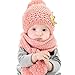 Baby Hood Scarf, Misaky Winter Baby Kids Girls Boys Warm Woolen Coif Caps Hats (Pink)