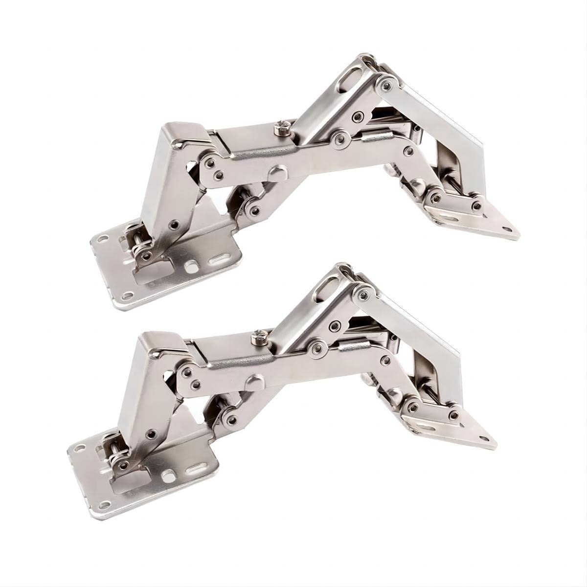 Photo 1 of Qrity 2X Pack of Big Kitchen Cabinet Door Hinges Cupboard Door 170 Degree Hinges + 16 Fixing Screws - Large Angle Door Hinges - No Slot Required - Easy to Install