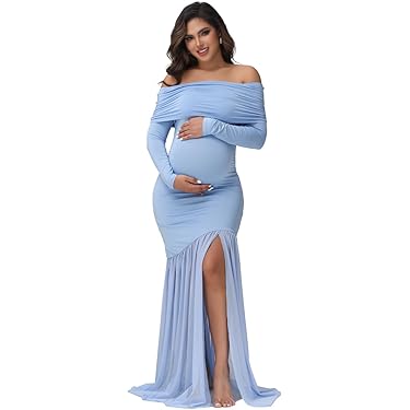 Long Sleeve Maternity Long Maxi Dresses For Women For Sale | UK - View #4